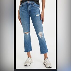 MOTHER Blue Ankle Cropped Jeans